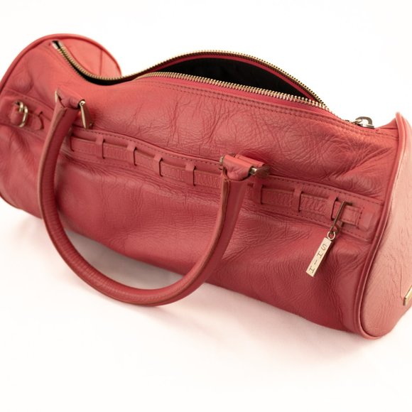 Shih Barrel Pink Leather Bag - Picture 5 of 6